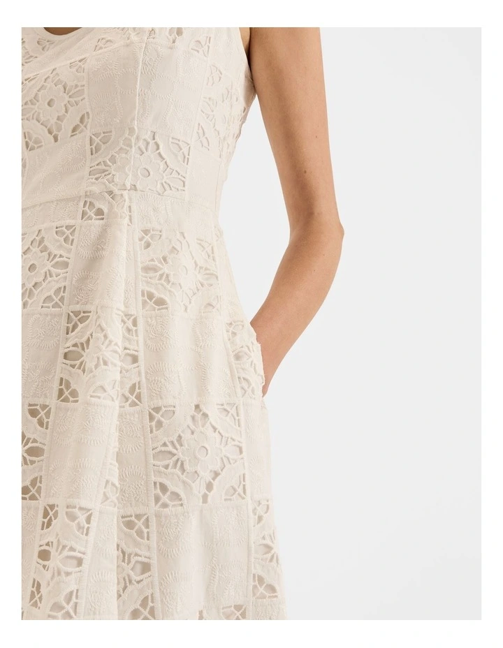 Noosa Embroidered Midi Dress in Ivory image 5