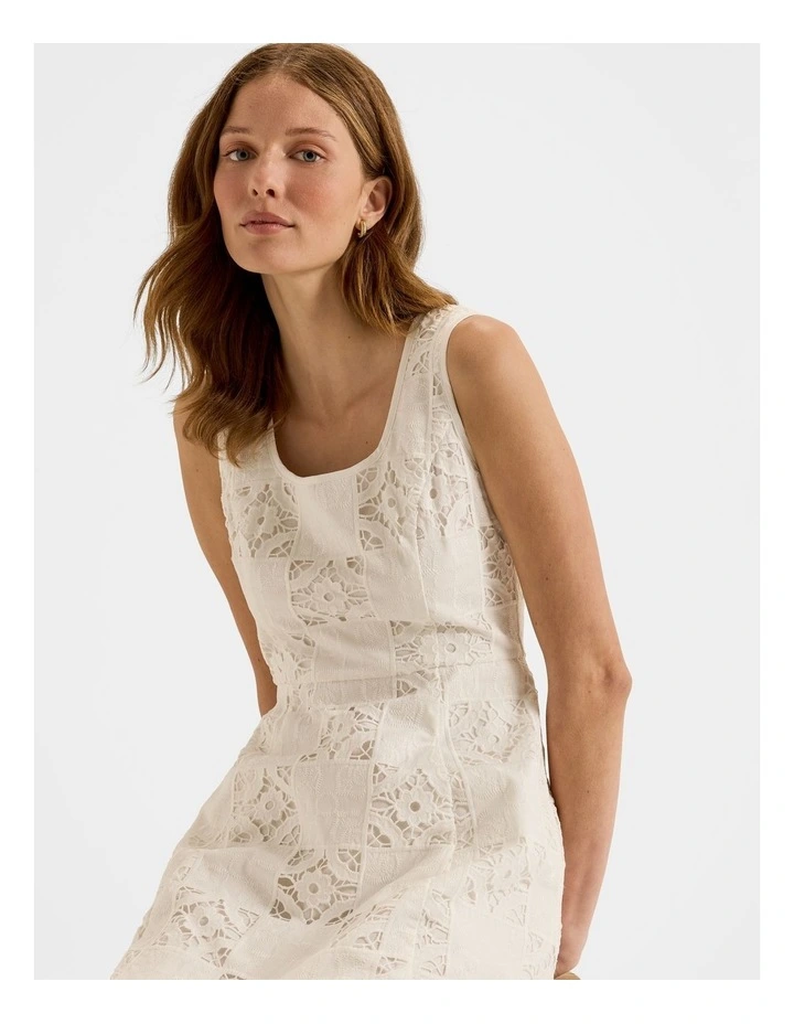 Noosa Embroidered Midi Dress in Ivory image 6