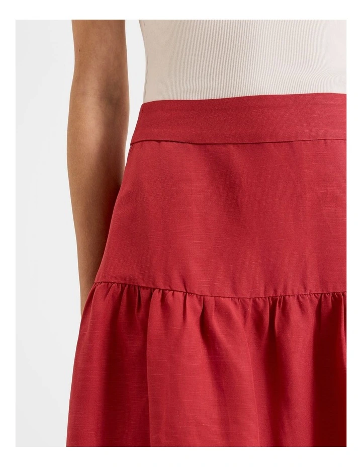 Hamilton Midi Skirt in Rumba Red image 4