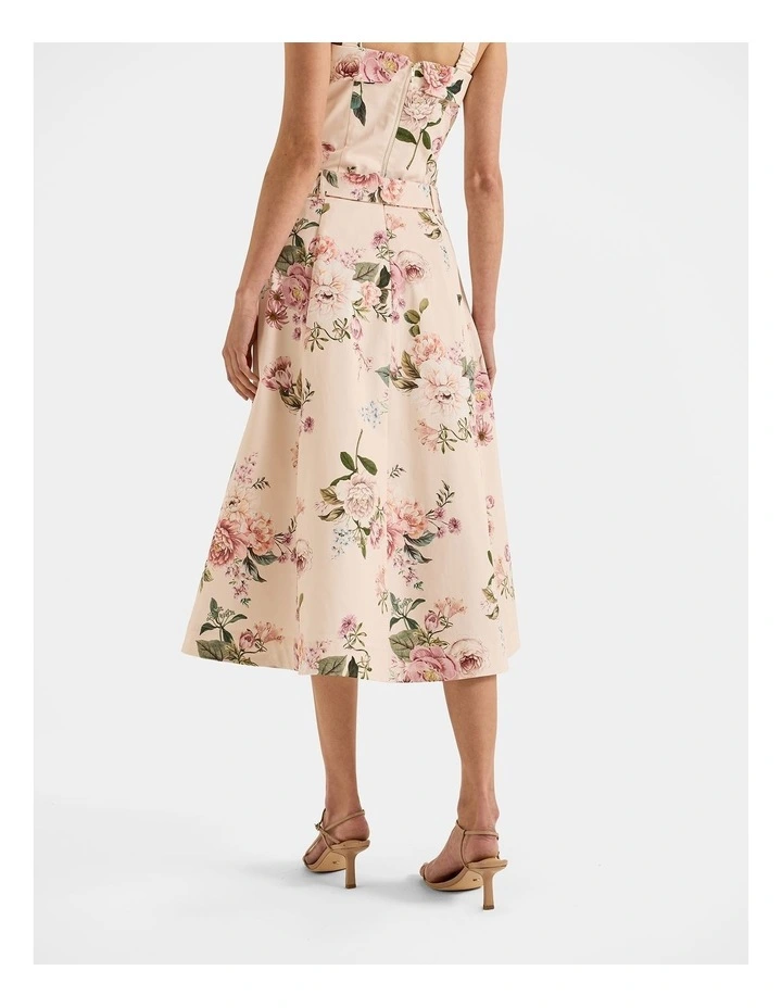 Sunset Rose Midi Skirt in Multi image 2