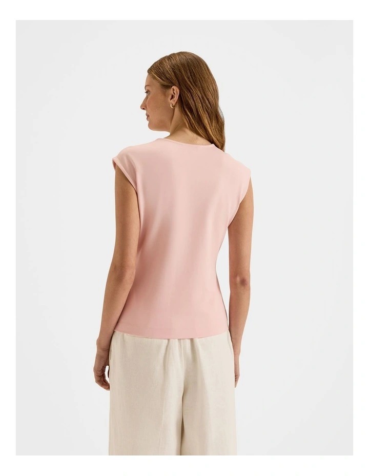 Kimora Ponte Top in Camelia Pink image 2