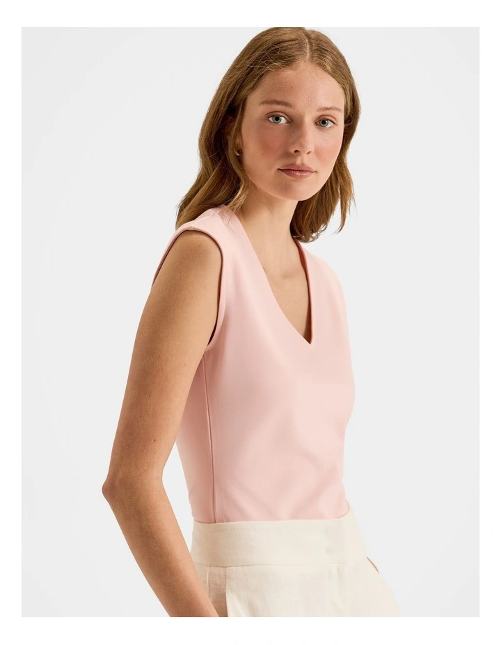 Kimora Ponte Top in Camelia Pink image 4
