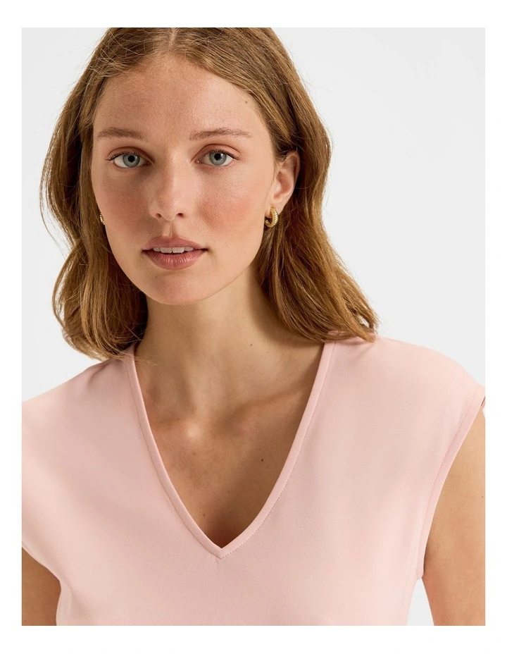 Kimora Ponte Top in Camelia Pink image 5