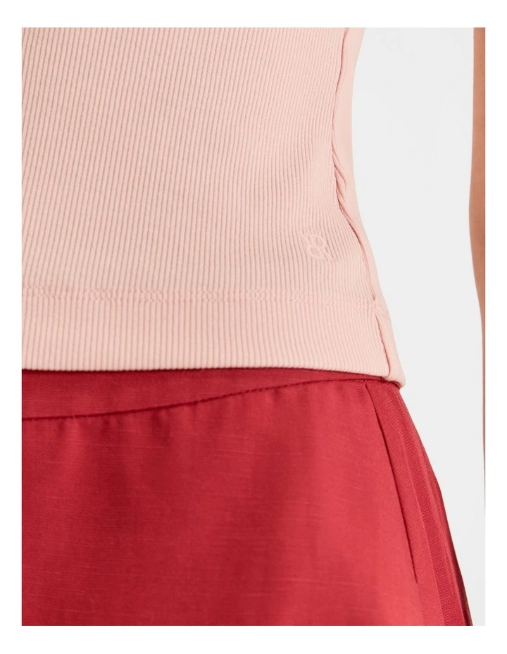 Isla Ribbed Top in Camelia Pink image 5