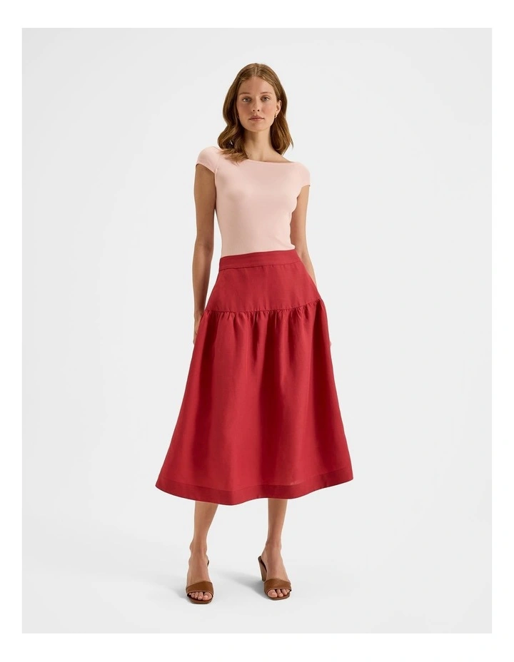 Isla Ribbed Top in Camelia Pink image 6