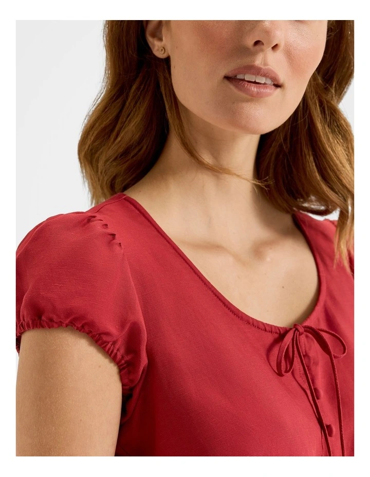 Hamilton Blouse Top in Rumba Red image 4