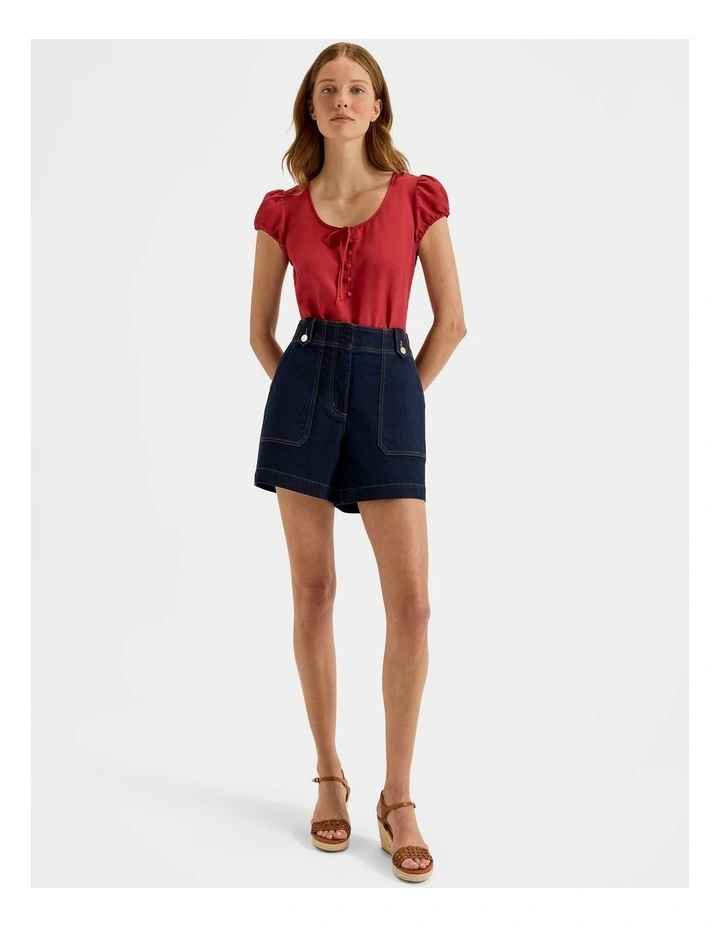 Hamilton Blouse Top in Rumba Red image 6
