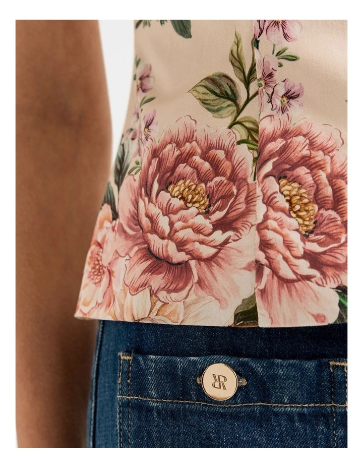 Sunset Rose Top in Multi image 5