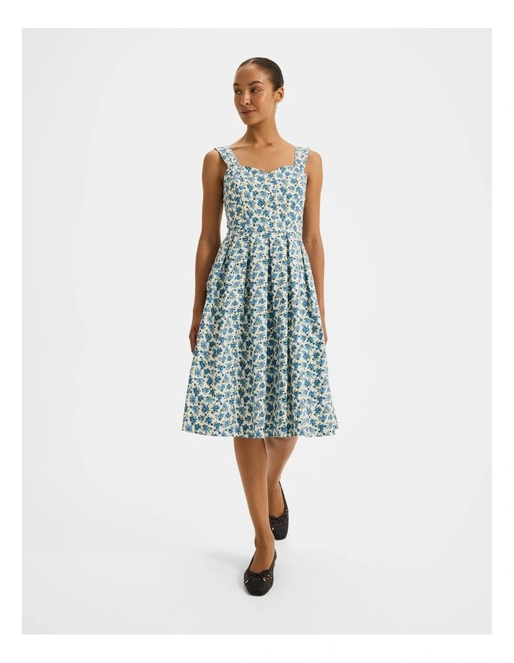 Diana Floral Sun Dress in Ivory image 1