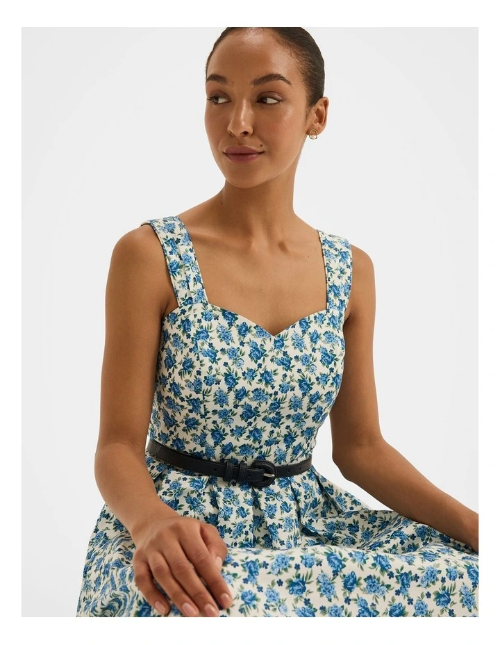 Diana Floral Sun Dress in Ivory image 4