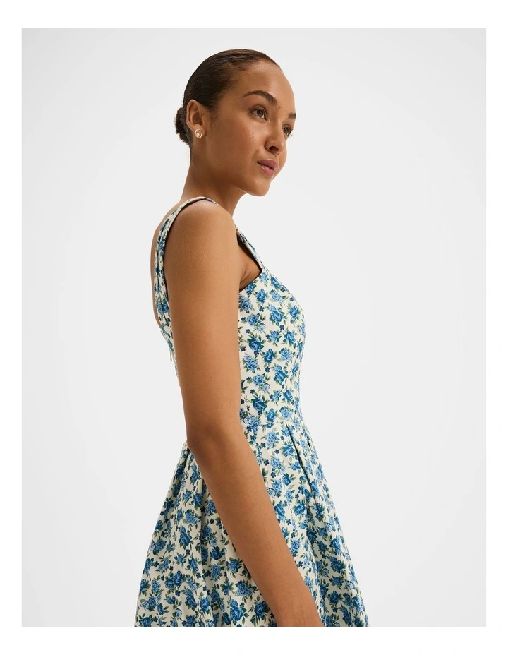 Diana Floral Sun Dress in Ivory image 6