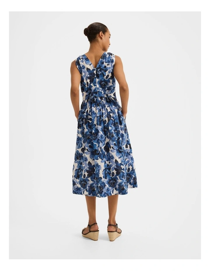 Elizabeth Floral Midi Dress in Ivory image 2
