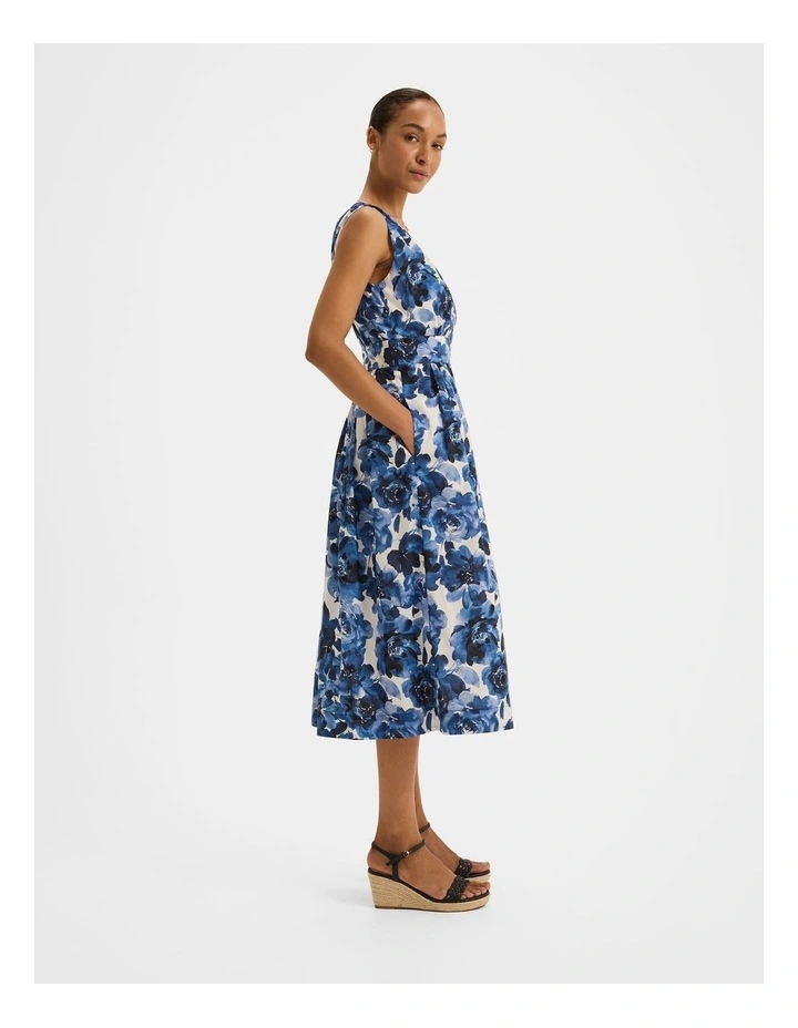 Elizabeth Floral Midi Dress in Ivory image 6