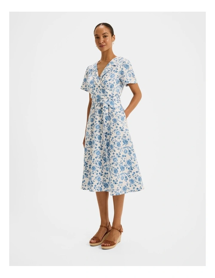 Charlotte Floral Shirt Dress in Ivory image 1