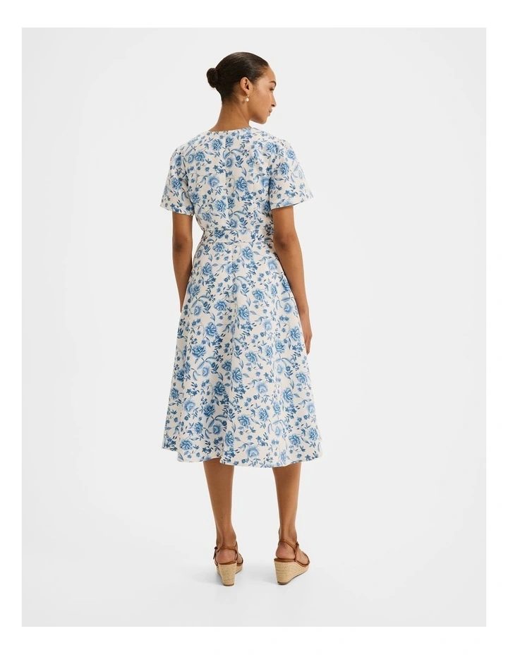 Charlotte Floral Shirt Dress in Ivory image 2