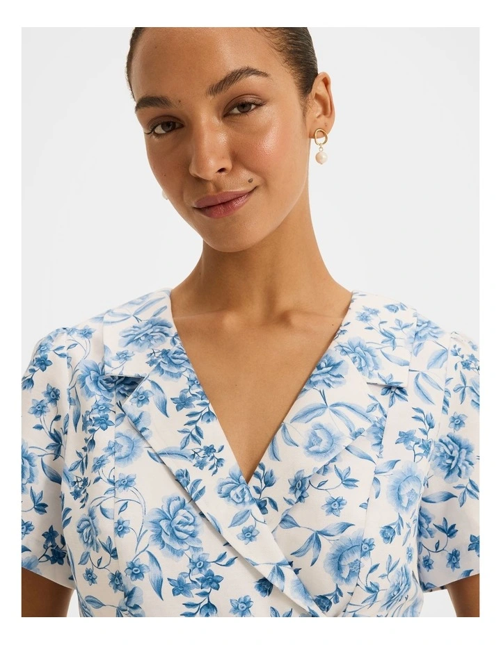 Charlotte Floral Shirt Dress in Ivory image 5