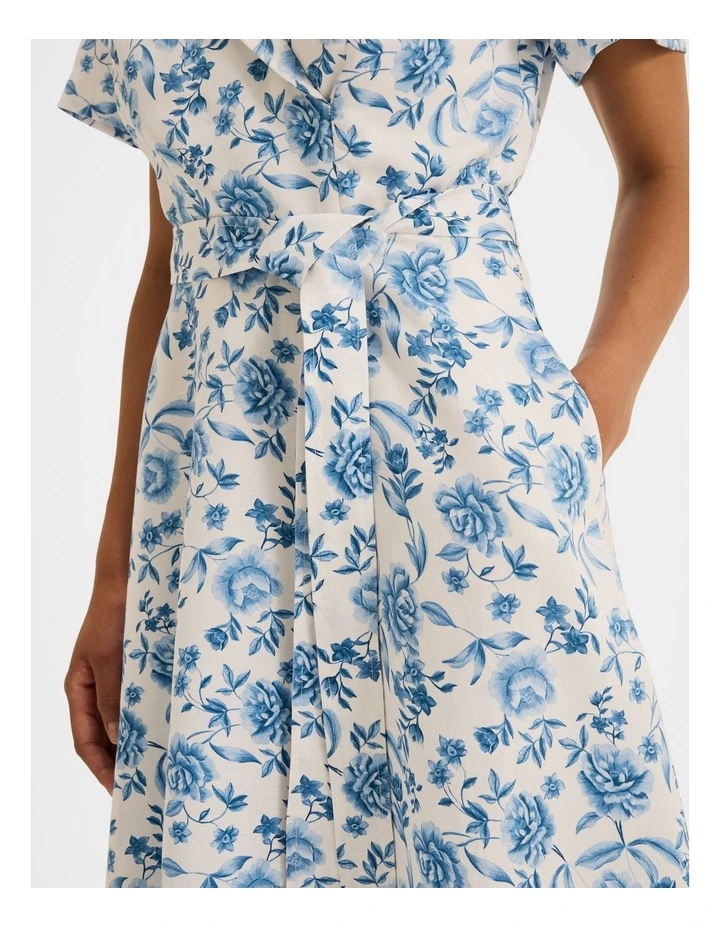 Charlotte Floral Shirt Dress in Ivory image 6