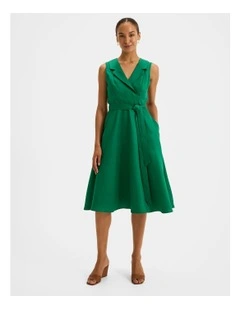 Oleander Shirt Dress in Emerald