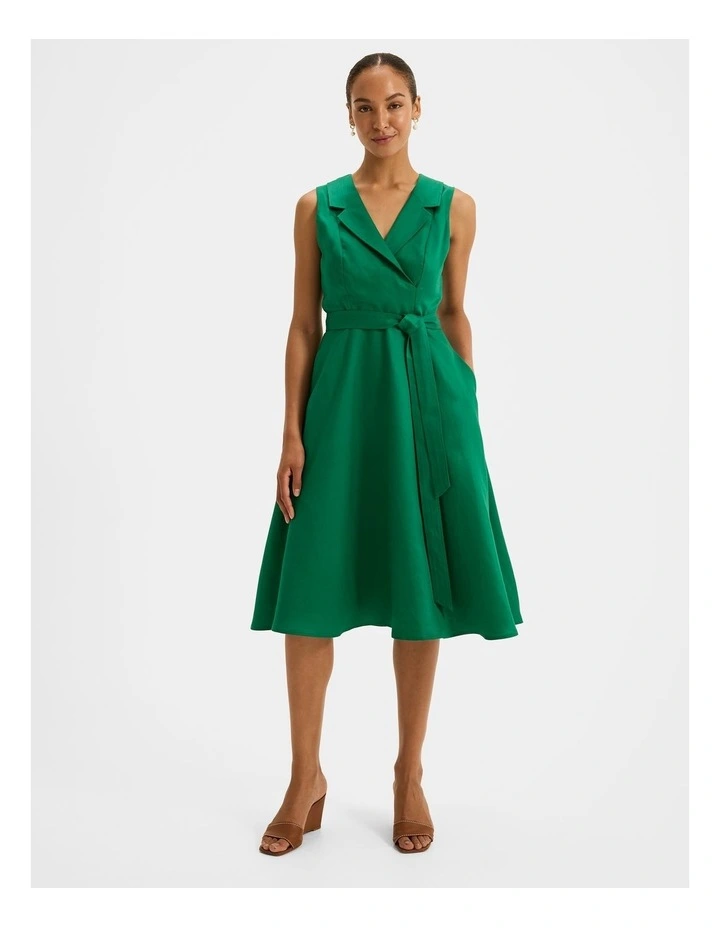 Oleander Shirt Dress in Emerald image 1