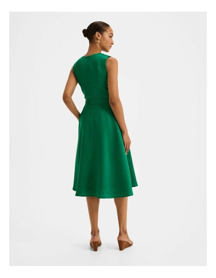 Oleander Shirt Dress in Emerald image 2