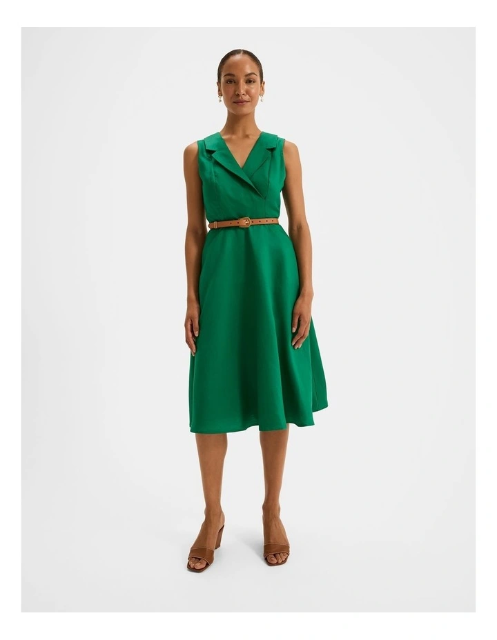 Oleander Shirt Dress in Emerald image 6