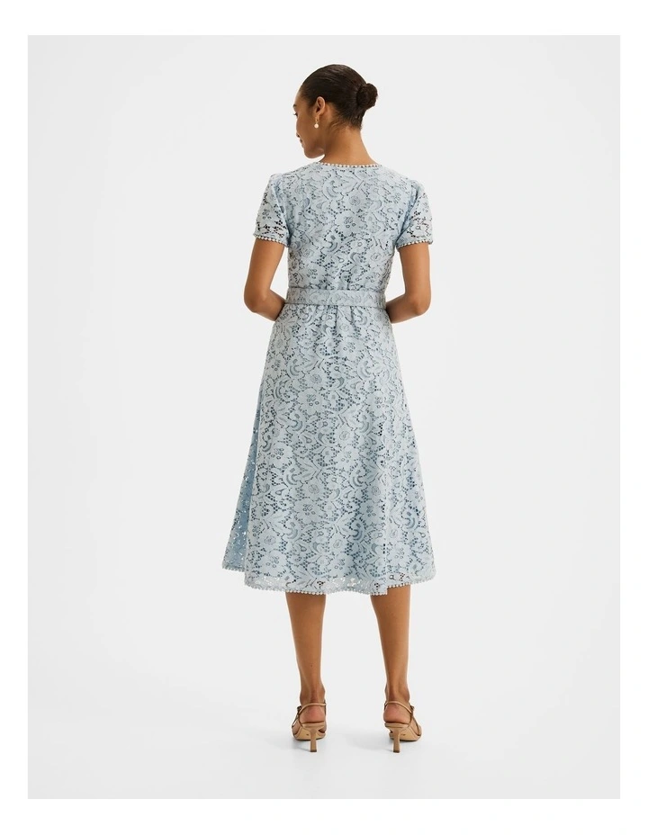 Isadora Lace Shirt Dress in Sky Blue image 2
