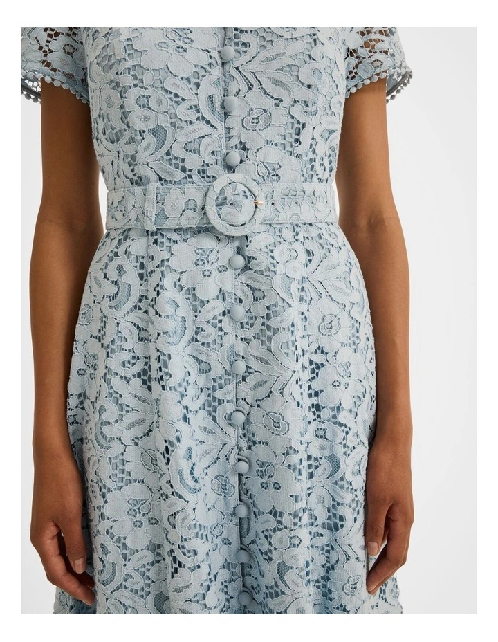 Isadora Lace Shirt Dress in Sky Blue image 5