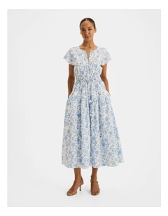 Charlotte Floral Sun Dress in Ivory