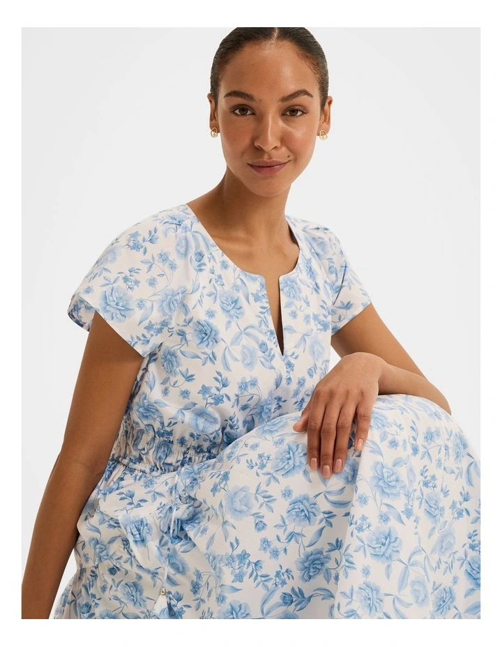 Charlotte Floral Sun Dress in Ivory image 3