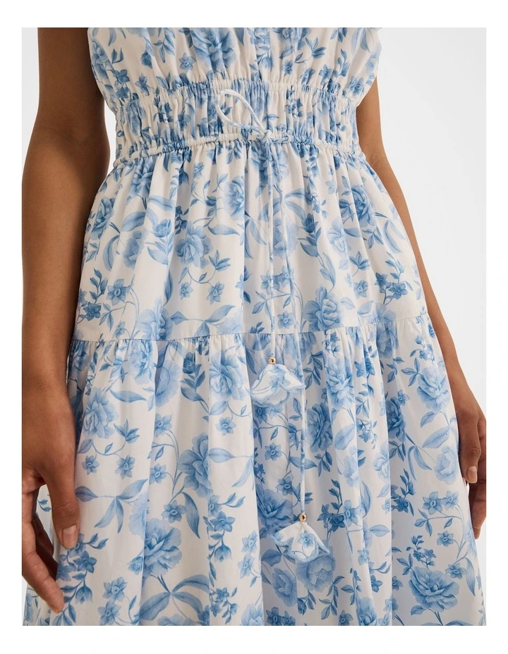 Charlotte Floral Sun Dress in Ivory image 4