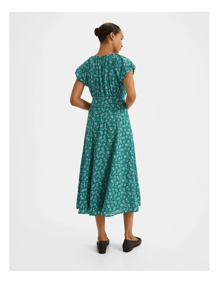 Diana Floral Midi Dress in Emerald image 2