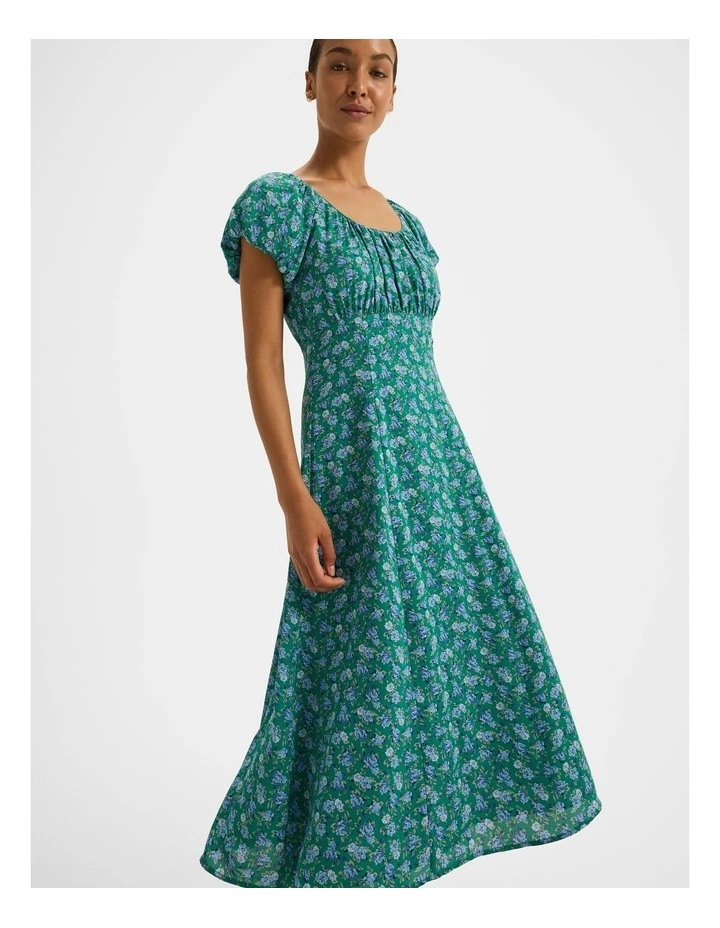 Diana Floral Midi Dress in Emerald image 5