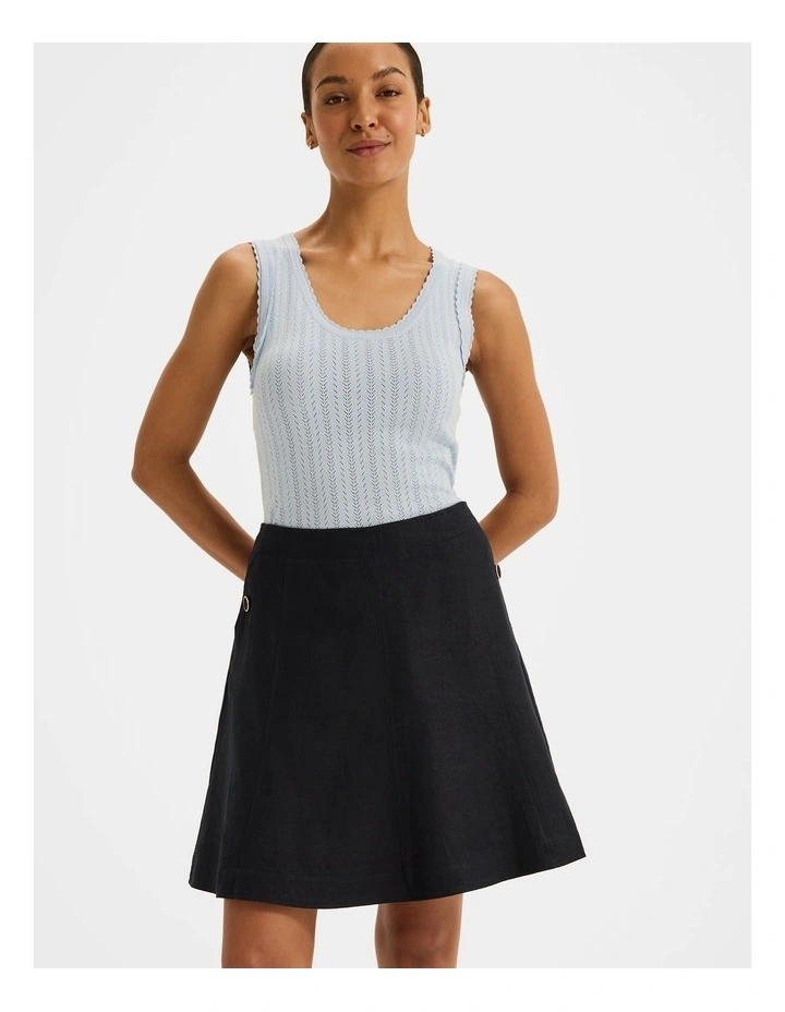 Fleur Knit Tank Top in Sky Blue image 5