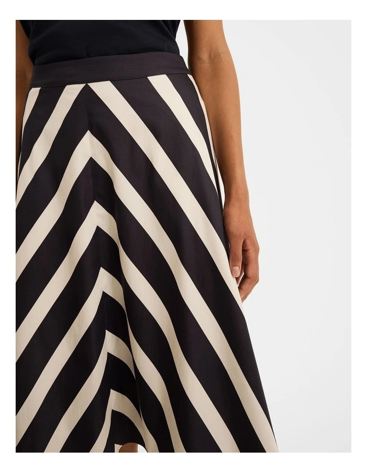 Umbrella Chevron Midi Skirt in Ink image 5