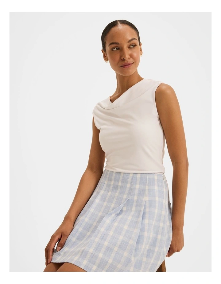 Grace Check Mini Skirt in Sky Blue image 5