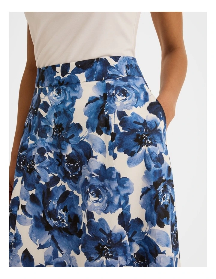 Elizabeth Floral Midi Skirt in Ivory image 4