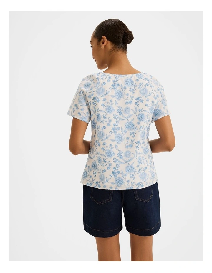 Charlotte Floral Blouse in Ivory image 2