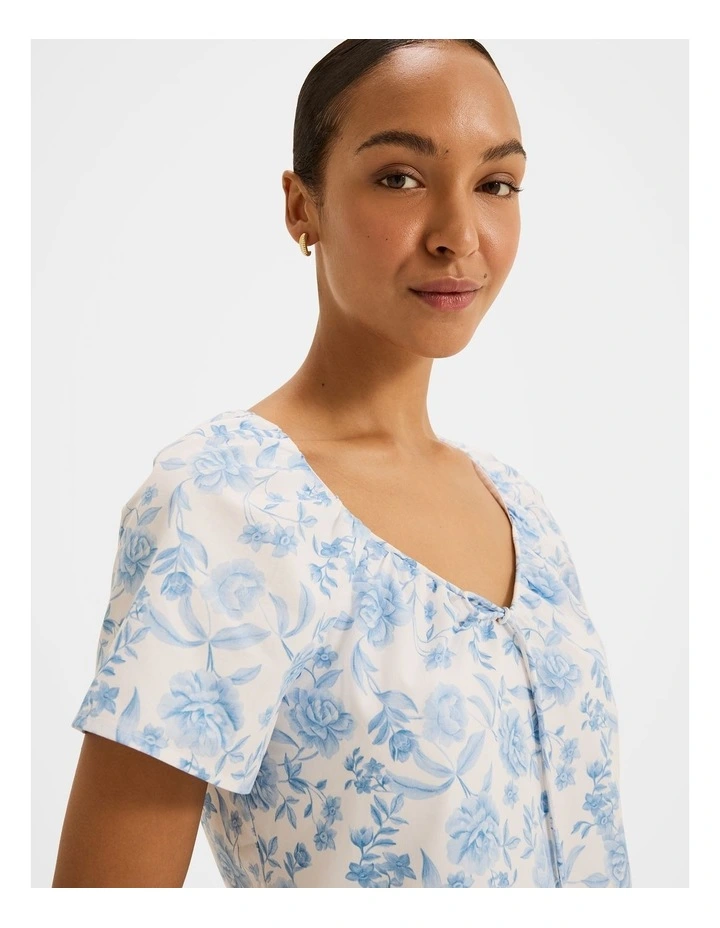 Charlotte Floral Blouse in Ivory image 3