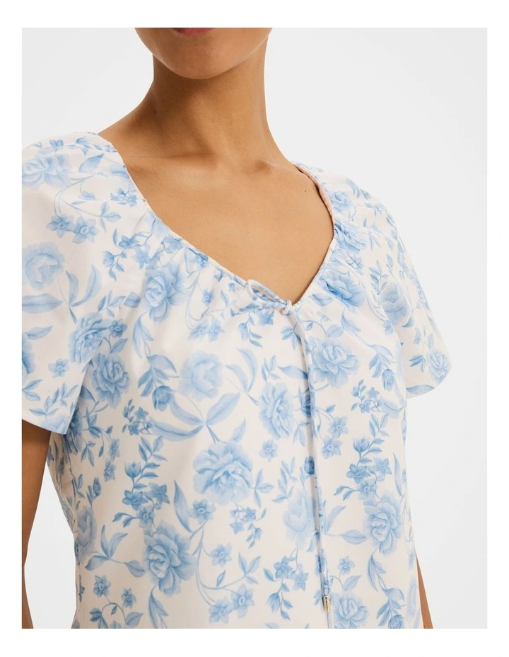 Charlotte Floral Blouse in Ivory image 4