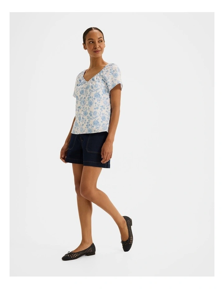 Charlotte Floral Blouse in Ivory image 5