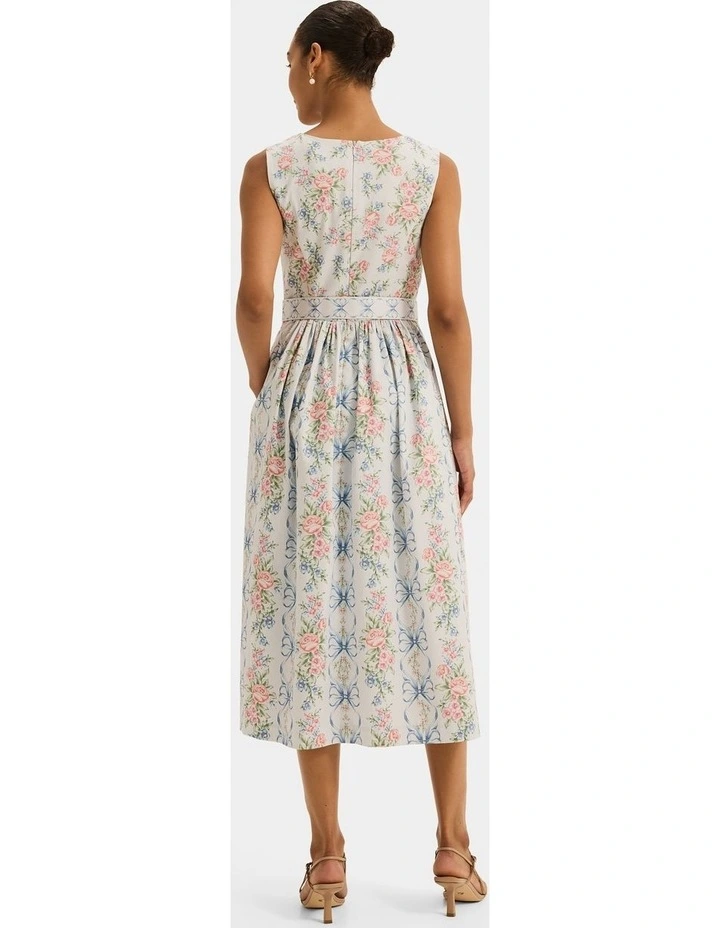Marie Floral Dress in Blue image 2