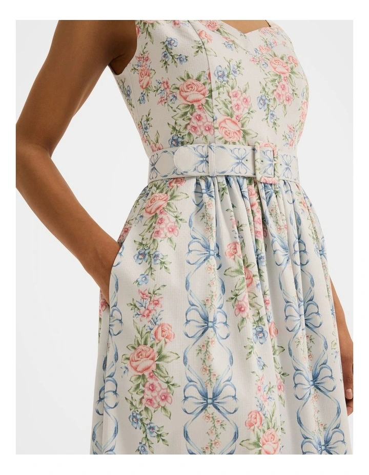 Marie Floral Dress in Blue image 4