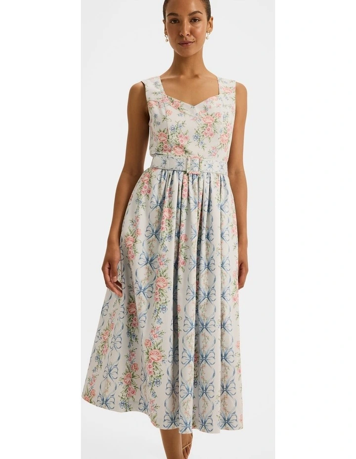 Marie Floral Dress in Blue image 5