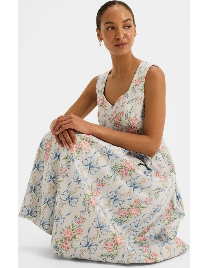 Marie Floral Dress in Blue image 6