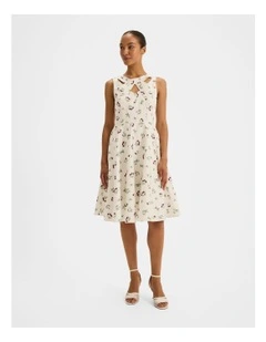 Eliza Floral Dress in Ivory