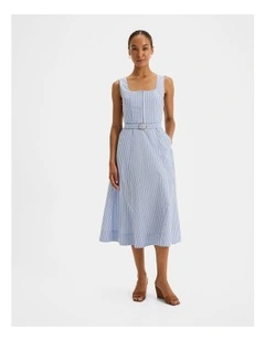 Ivy Sun Dress in Blue Stripe