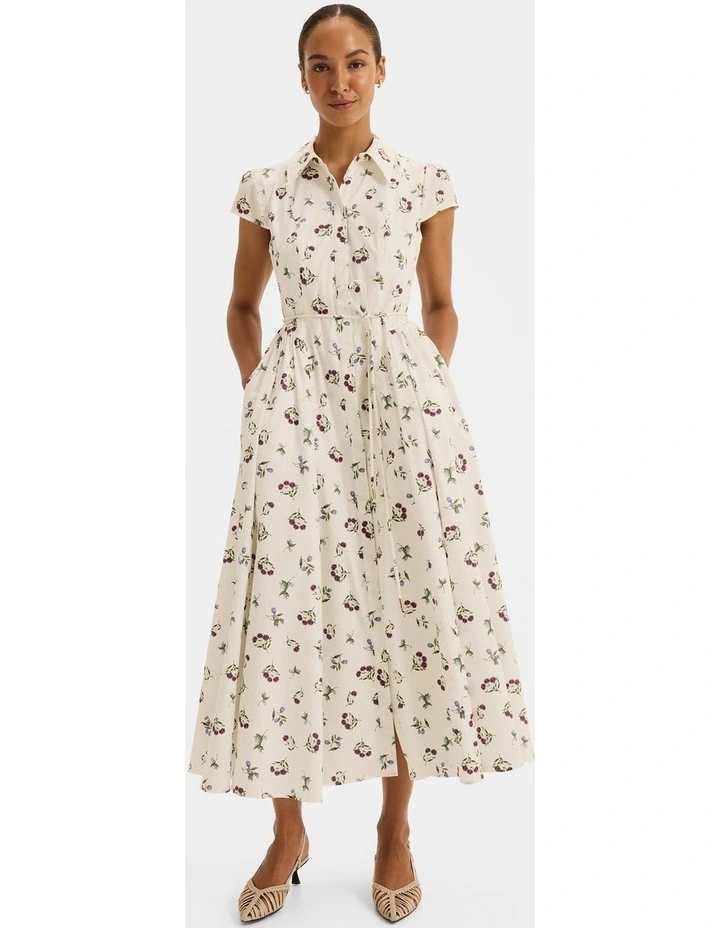 Eliza Shirt Dress in Ivory image 1