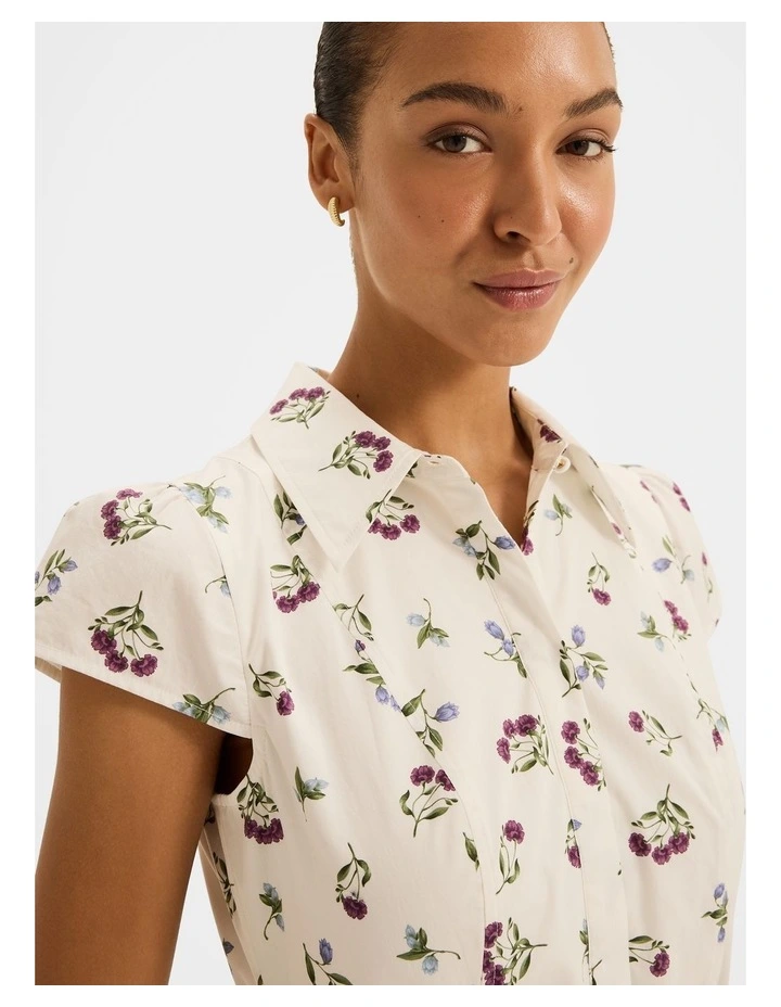 Eliza Shirt Dress in Ivory image 3