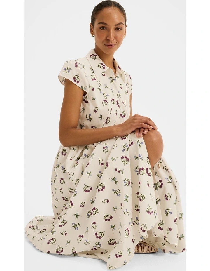 Eliza Shirt Dress in Ivory image 5