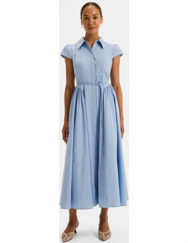 Colette Shirt Dress in Blue image 1